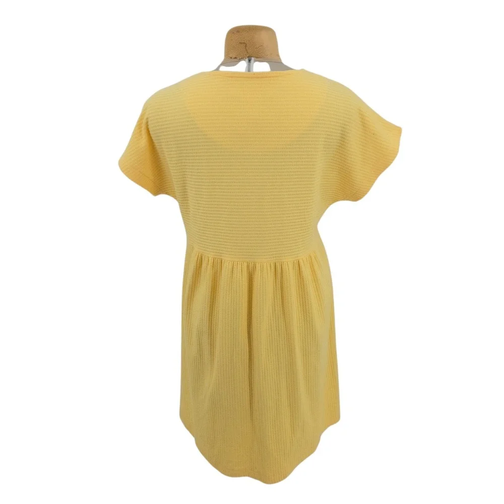 Stan Herman Yellow Textured Zip Front Lounger Robe Sun Zipper Pull Womens XL